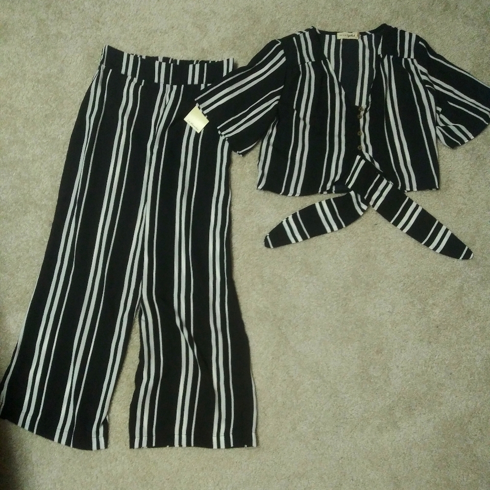 NWT Two-Piece Crop Jumpsuit